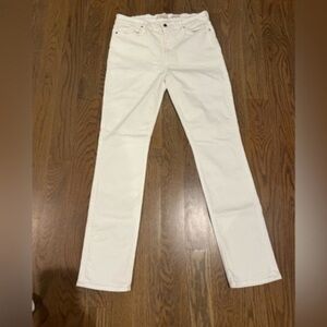 JEN7 by 7 for All Manking WHITE SLIM STRAIGHT JEANS size 10 preppy F